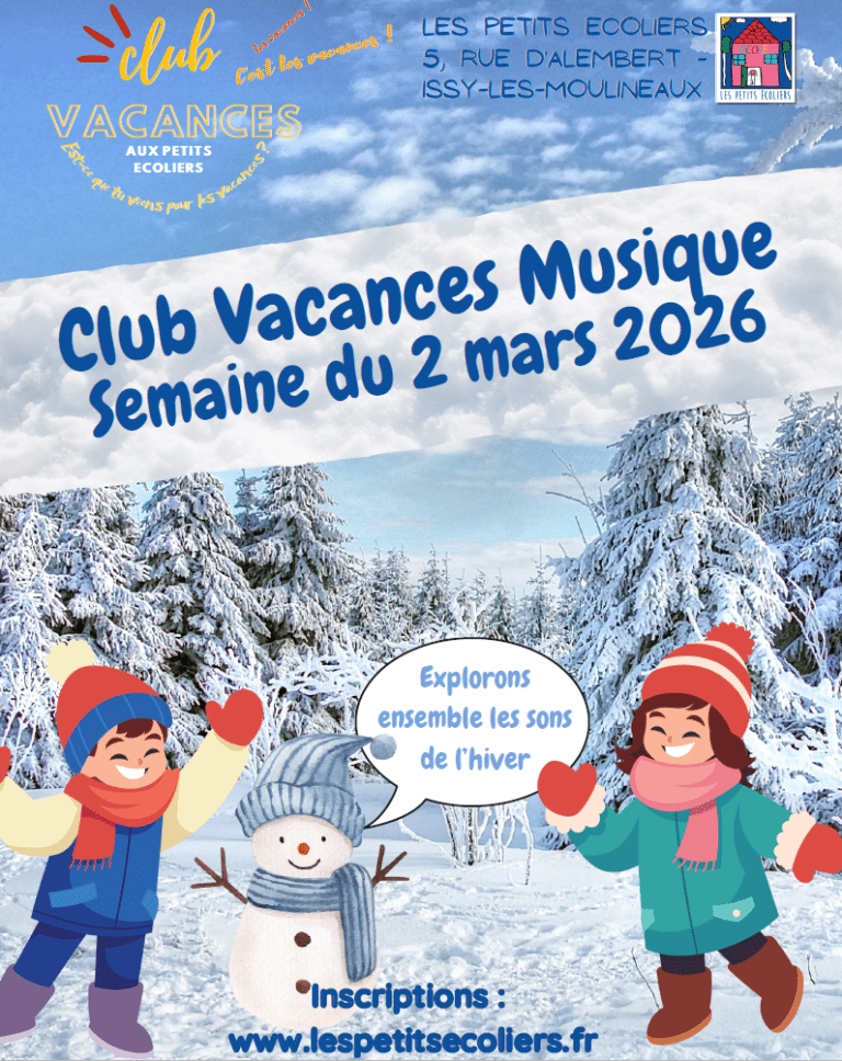 Des vacances en musique à Issy de 3 à 6 ans
