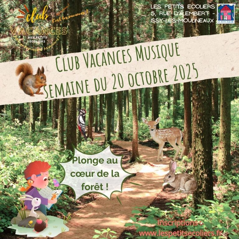 Programme Vacances musique - octobre 2025